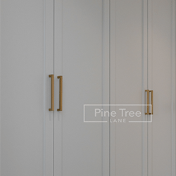metal handles on a contemporary wardrobe design