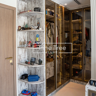 Space-efficient modern closet