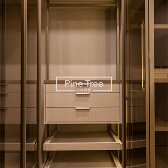 Glass wardrobes with slim frame