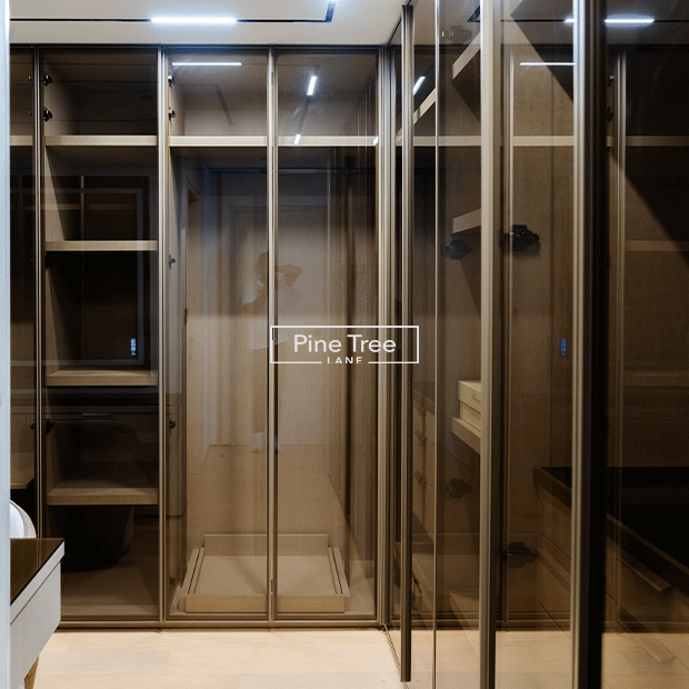 custom-designed glass wardrobes