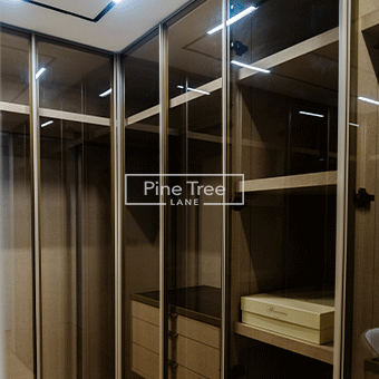 glass wardrobes with slim aluminum frames