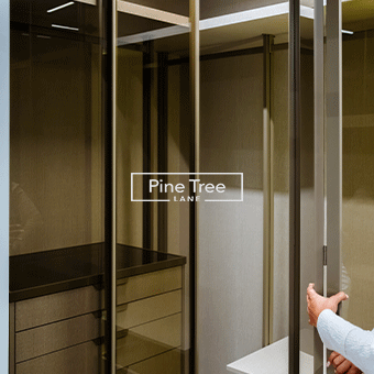 Wardrobe with smoked glass doors