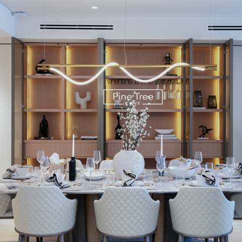 Modern dining setup with luxury bowls and crockery