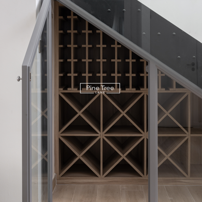 Custom under-stair wine storage