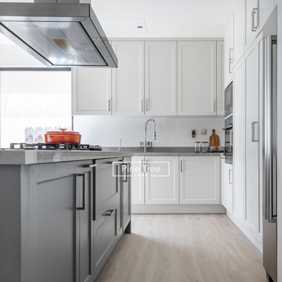 Modern kitchen cabinet design for storage under the countertop
