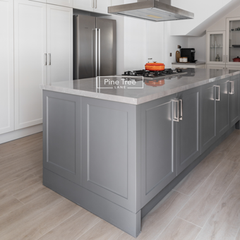 Modern kitchen with a built-in chimney hood