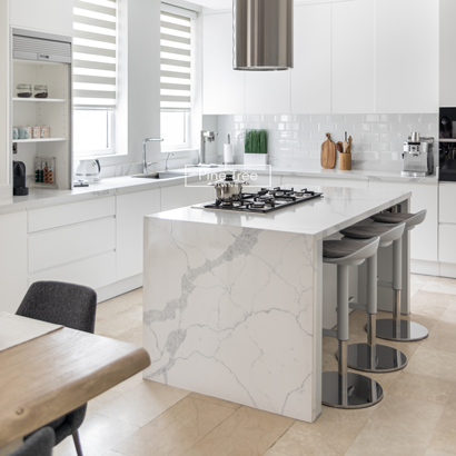 kitchen marble countertops pair with subway tiles