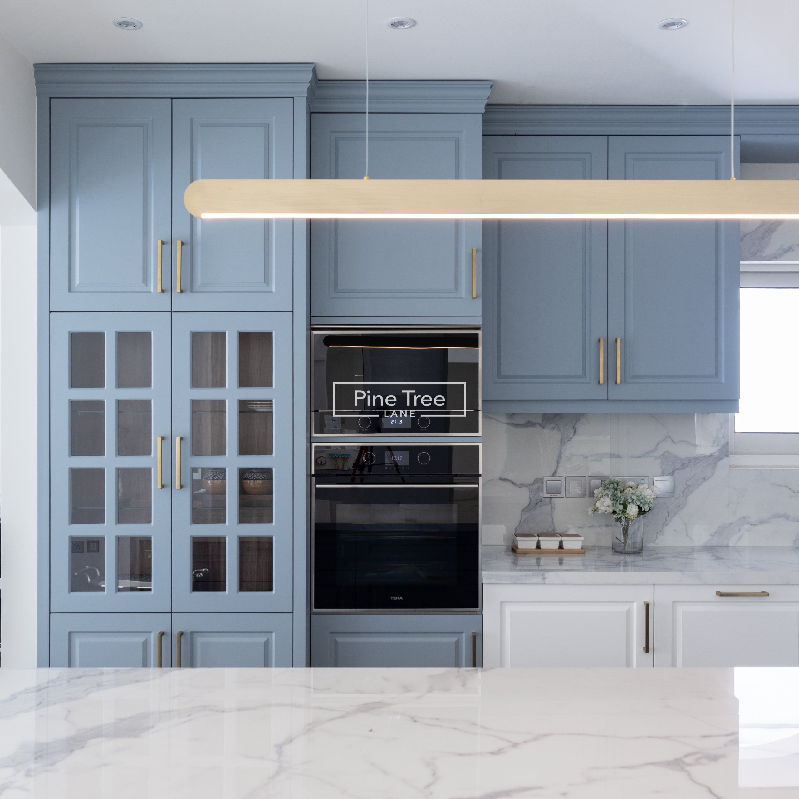 blue kitchen cabinetry