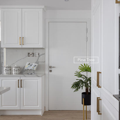Sleek overhead cabinets with precise gaps and smooth finishes