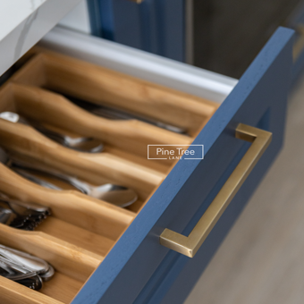 Modern kitchen cutlery storage drawer