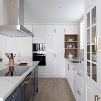 Modern kitchen interior design with sleek finishes