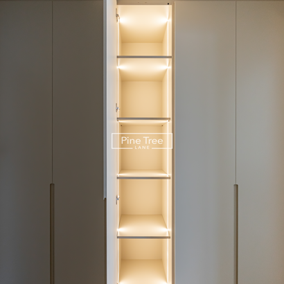 wardrobe with integrated lighting