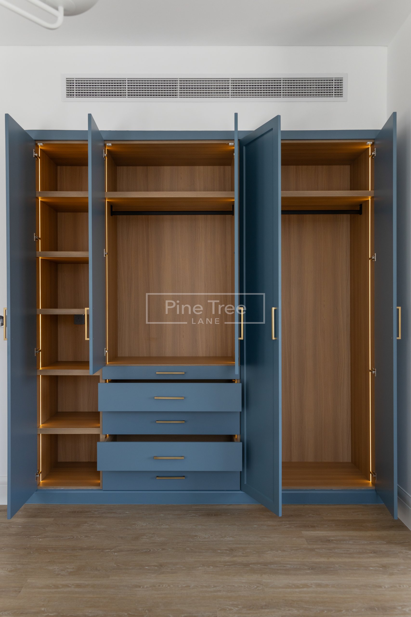 Built-in full-height wardrobe cabinetry