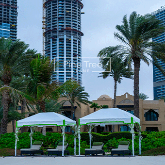Beachside outdoor seating with durable upholstery
