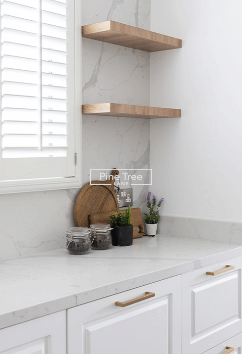 Stylish modern kitchen with optimized storage