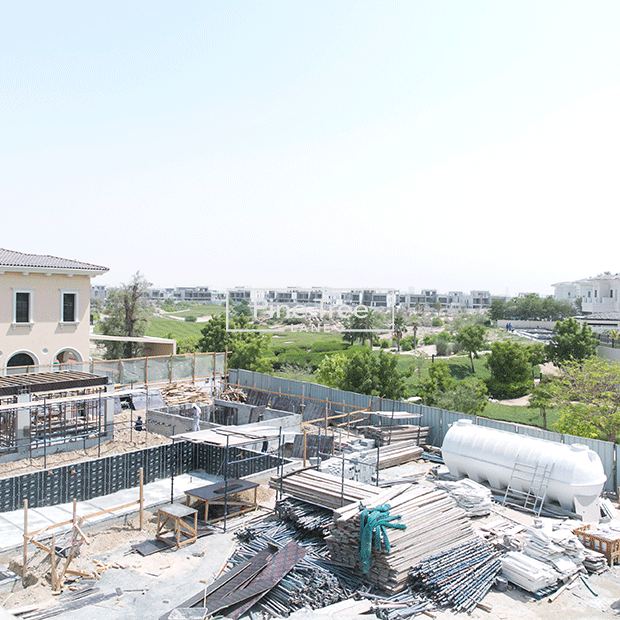 Outdoor residential renovation in progress