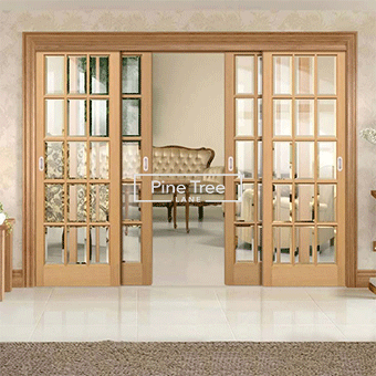 Modern wooden sliding doors