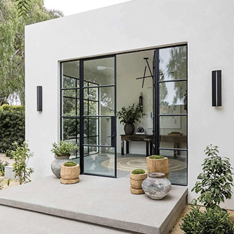 Modern PVC glass door for outdoor entry