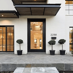 Single large-frame PVC glass door