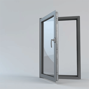 aluminum window with sleek modern frame