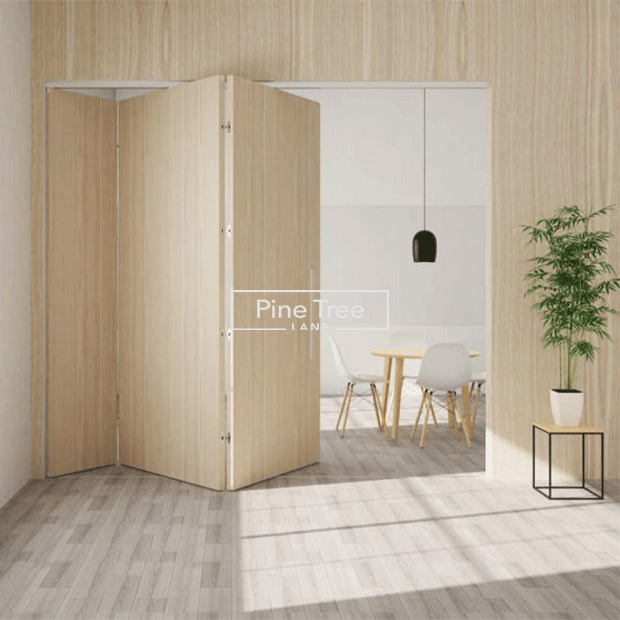 Space-saving folding door system