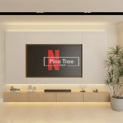 Stylish 3D-rendered TV unit