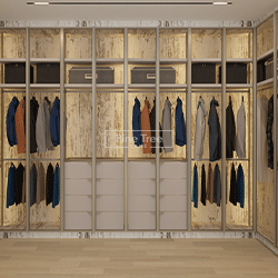 Walk-in wardrobe space planning design