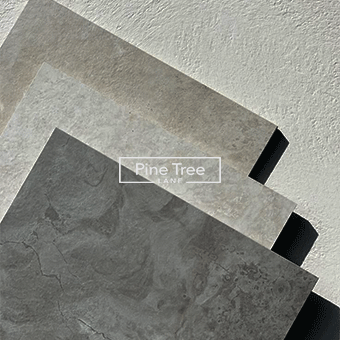 Marble pieces in different colors