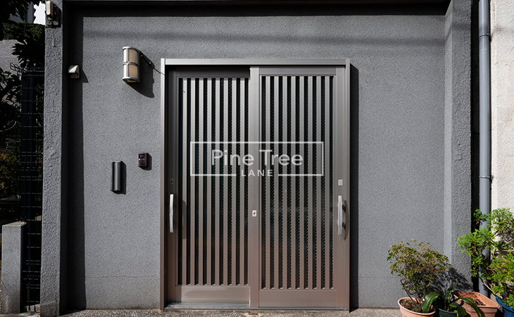 Double Door with Metallic Accents