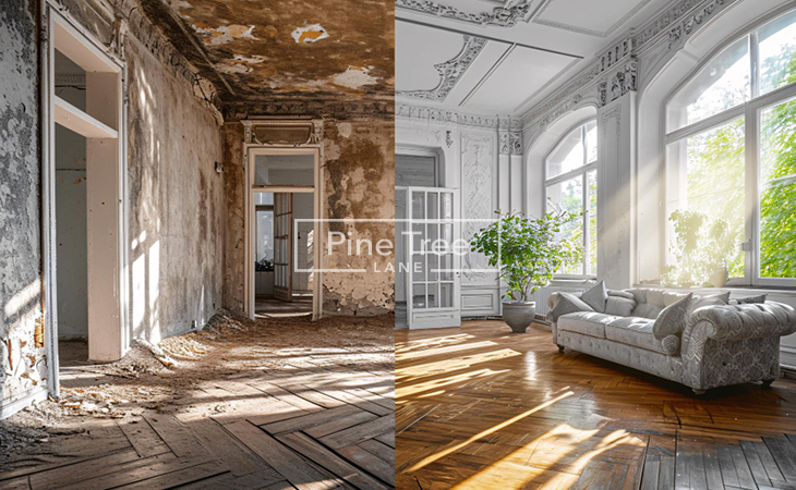 before and after interior design