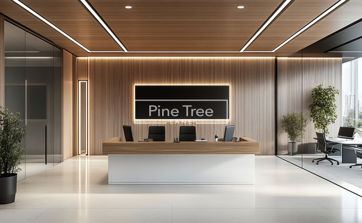 office interior design with Minimalist Aesthetics and Luxury Touches