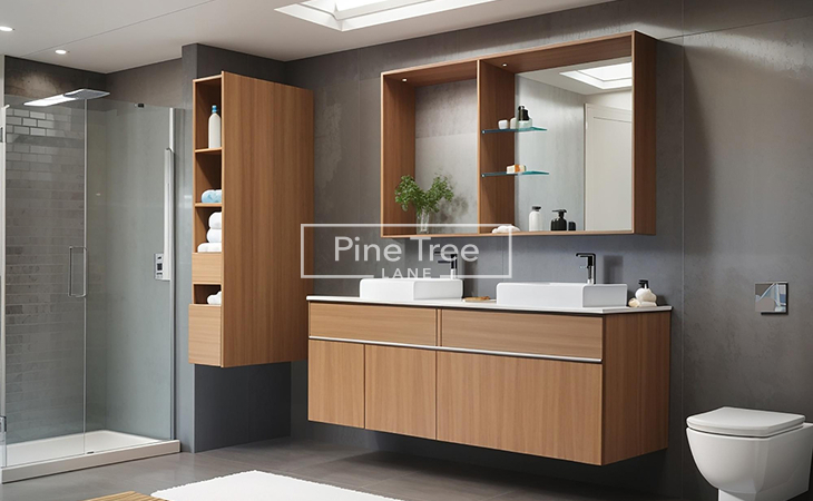 Bathroom design with Vertical Storage Solutions