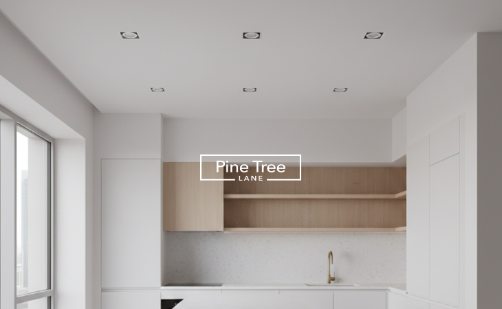 Minimalist Flat Ceiling with Spotlights