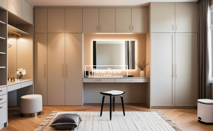 Wardrobe with Built-In Vanity or Study 