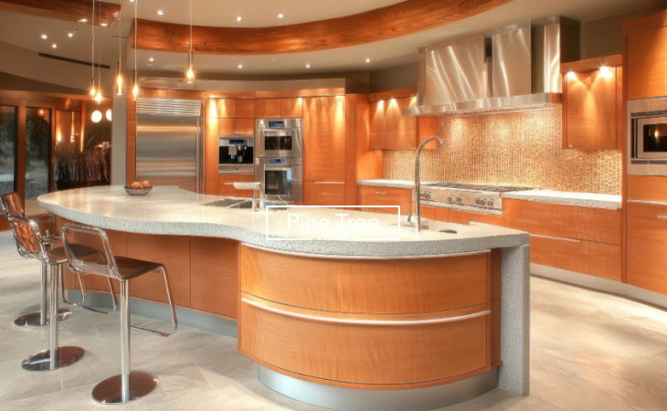 Curved Kitchen Island