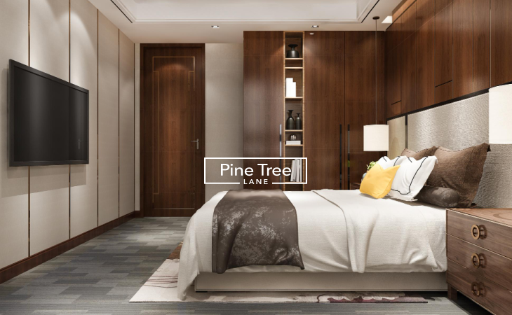 Corner Wardrobe Design in bedroom