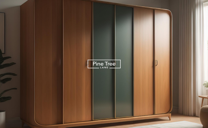 wooden style freestanding wardrobe
