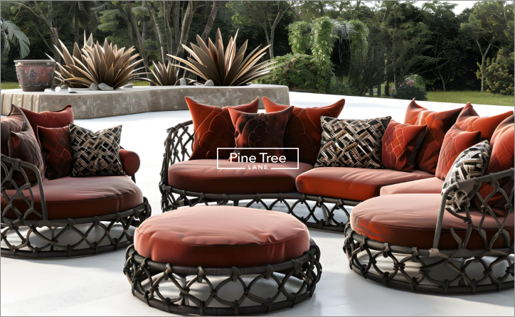 Upholstered sofa in a bright Dubai living room